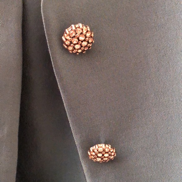 Talbots teal silk suit size 16 jacket and size 16 petite skirt - Picture 4 of 10